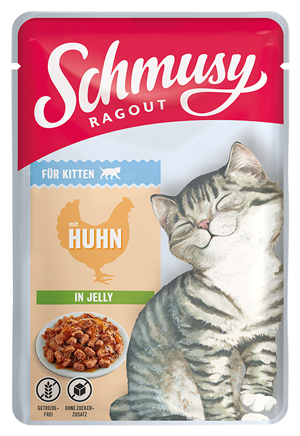 Schmusy Ragout Kitten - mit Huhn in Jelly 100g