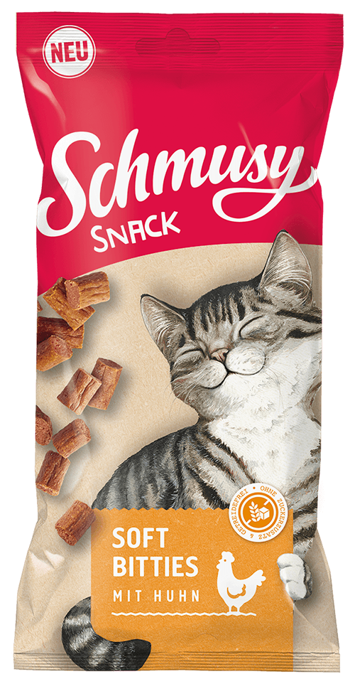 Schmusy Snack Soft Bitties mit Huhn 60g