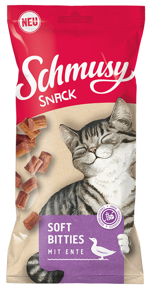 Schmusy Snack Soft Bitties mit Ente 60g